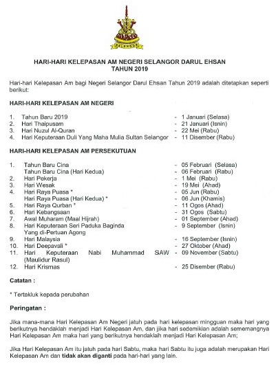 Surat Rasmi Kerajaan 2019 - Nelpon f